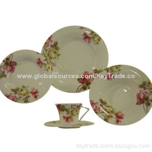 New Bone China Dinner Set with Decal, Customized Designs Welcomed